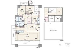 ジオグランデ宝塚山手台センターコート 3LDKの間取図画像