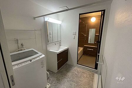 洗面室、CG加工しております！入居後のイメージの参考にご覧下さい！［2026年8月9日撮影］