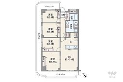 ローズハイツ宝塚 4LDKの間取図画像
