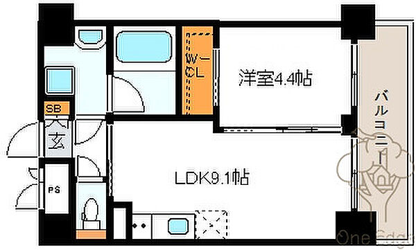 ノルデンハイム天神橋アドバンス ｜大阪府大阪市北区本庄東1丁目(賃貸マンション1LDK・14階・35.50㎡)の写真 その2