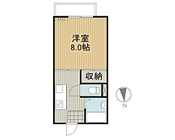 光コーポ 1Kの間取図画像