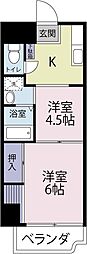ライオンズプラザ 2DKの間取図画像