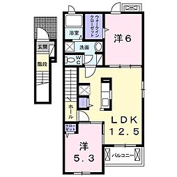 メゾン・ラフィネ 2LDKの間取図画像
