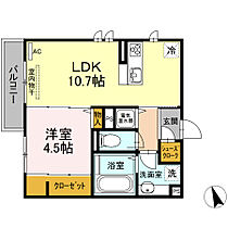 神奈川県川崎市中原区井田1丁目（賃貸アパート1LDK・3階・41.17㎡） その2