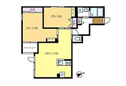 アレスグーテ 2LDKの間取図画像