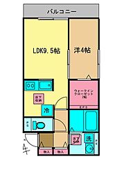 メゾン２４３８ 1階1LDKの間取り
