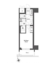 東京メトロ銀座線 浅草駅 徒歩4分の賃貸マンション 10階1Kの間取り