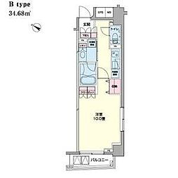 都営新宿線 浜町駅 徒歩3分の賃貸マンション 2階1Kの間取り