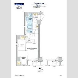 JR総武本線 新日本橋駅 徒歩6分の賃貸マンション 4階2LDKの間取り