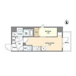つくばエクスプレス 浅草駅 徒歩6分の賃貸マンション 9階1DKの間取り