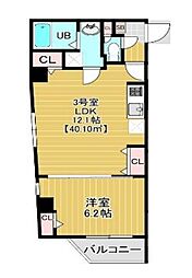東武伊勢崎線 浅草駅 徒歩17分の賃貸マンション 2階1LDKの間取り