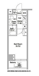 都営浅草線 本所吾妻橋駅 徒歩8分の賃貸マンション 2階1Kの間取り