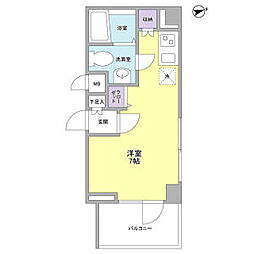JR総武線 浅草橋駅 徒歩4分の賃貸マンション 13階ワンルームの間取り
