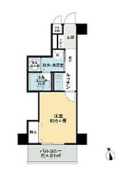 東京メトロ銀座線 浅草駅 徒歩7分の賃貸マンション 5階1Kの間取り