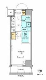 都営浅草線 本所吾妻橋駅 徒歩3分の賃貸マンション 6階1Kの間取り