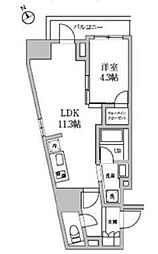 JR総武本線 馬喰町駅 徒歩1分の賃貸マンション 7階1LDKの間取り