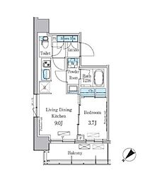東京メトロ半蔵門線 押上駅 徒歩5分の賃貸マンション 5階1LDKの間取り