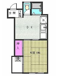 都営浅草線 本所吾妻橋駅 徒歩6分の賃貸マンション 1階1DKの間取り