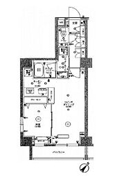 東京メトロ半蔵門線 押上駅 徒歩10分の賃貸マンション 5階1LDKの間取り
