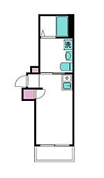 東京メトロ日比谷線 入谷駅 徒歩5分の賃貸マンション 4階ワンルームの間取り