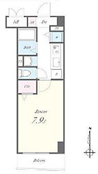 東京メトロ銀座線 田原町駅 徒歩5分の賃貸マンション 5階1Kの間取り