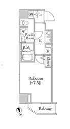 東京メトロ日比谷線 入谷駅 徒歩3分の賃貸マンション 9階1Kの間取り