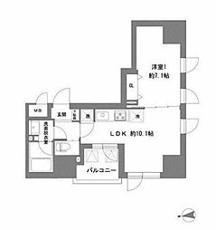 東京メトロ日比谷線 仲御徒町駅 徒歩3分の賃貸マンション 2階1LDKの間取り