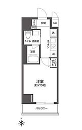 都営大江戸線 新御徒町駅 徒歩3分の賃貸マンション 10階1Kの間取り