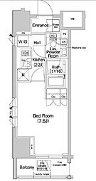 都営浅草線 浅草橋駅 徒歩6分の賃貸マンション 5階1Kの間取り
