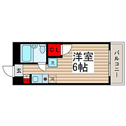 東京メトロ千代田線 千駄木駅 徒歩7分の賃貸アパート 2階ワンルームの間取り