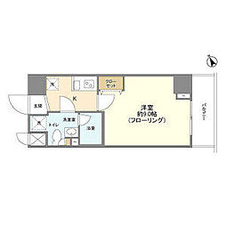 東京メトロ日比谷線 入谷駅 徒歩6分の賃貸マンション 8階1Kの間取り