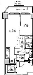 S-RESIDENCE両国avenue 1LDKの間取図画像