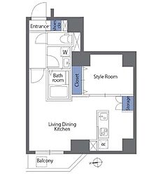 東京メトロ銀座線 浅草駅 徒歩10分の賃貸マンション 7階1LDKの間取り