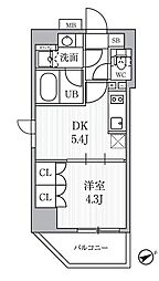 都営浅草線 浅草橋駅 徒歩2分の賃貸マンション 9階1DKの間取り