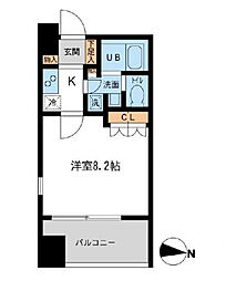東京メトロ半蔵門線 押上駅 徒歩2分の賃貸マンション 9階1Kの間取り