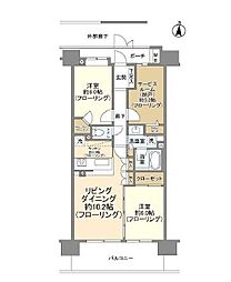 東京メトロ半蔵門線 押上駅 徒歩1分の賃貸マンション 12階2SLDKの間取り