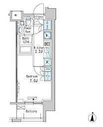 都営大江戸線 両国駅 徒歩6分の賃貸マンション 11階1Kの間取り