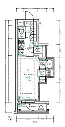 京成押上線 八広駅 徒歩7分の賃貸マンション 1階1Kの間取り
