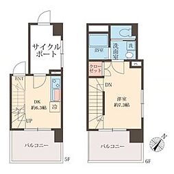 スフィア日本橋富沢町 1DKの間取図画像