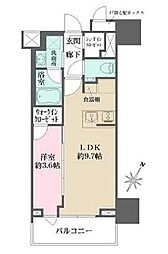 ザ・パークワンズ日本橋人形町 1LDKの間取図画像