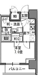 S-RESIDENCE新御徒町East 1Kの間取図画像