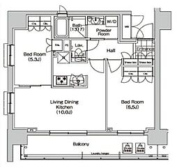 コンフォリア秋葉原EAST 2LDKの間取図画像