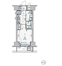 メインステージ蔵前2 1Kの間取図画像