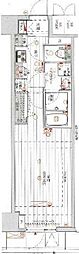 メインステージ千代田岩本町コモデ 1Kの間取図画像