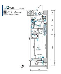 メインステージ森下駅前 1Kの間取図画像