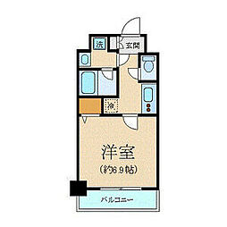パレステュディオ神田EAST 1Kの間取図画像