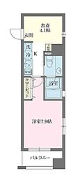 KDXレジデンス森下千歳 1SKの間取図画像