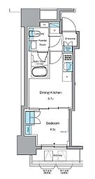 ルフォンプログレ秋葉原EAST 1DKの間取図画像