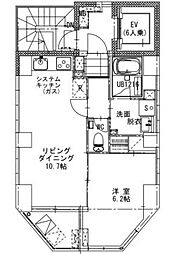 LASPACIO蔵前レジデンス 1LDKの間取図画像
