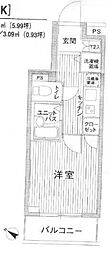 スカイコート日本橋人形町5 1Kの間取図画像